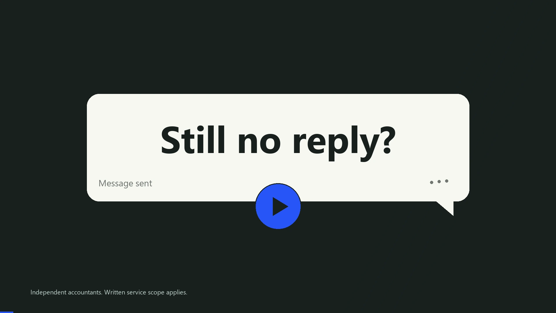 Still no reply?